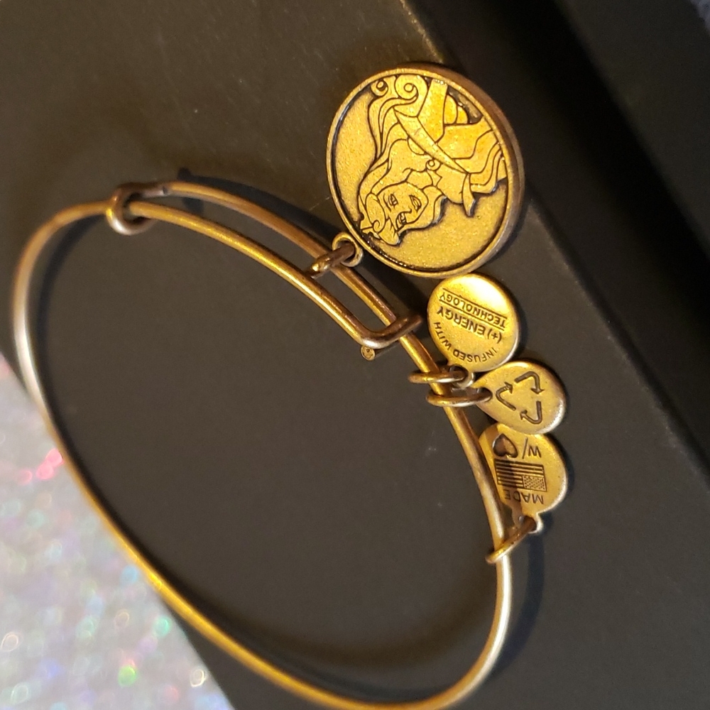 🧚‍♀️Alex & Ani RARE 2014 Aurora Disney Charm RG Expandable Bracelet EUC